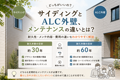 サイディングとALC外壁、メンテナンスの違いとは?