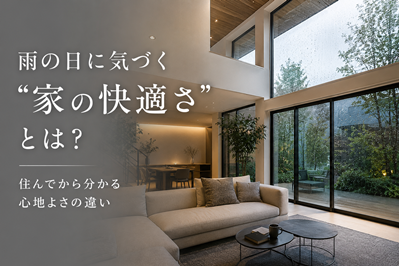 雨の日に気づく“家の快適さ”とは？