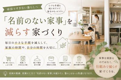 「名前のない家事」を減らす家づくり