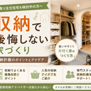 収納で後悔しない家づくり|注文住宅の収納計画とアイデア