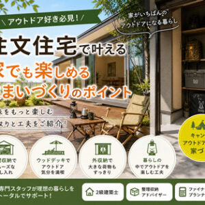 アウトドア好き必見！注文住宅で叶える家でも楽しめる住まいづくりのポイント