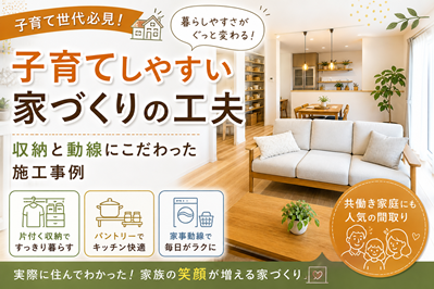 子育てしやすい家づくり|収納と動線にこだわった注文住宅