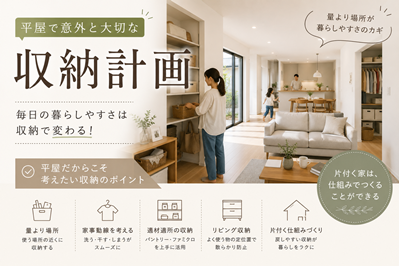 平屋で意外と大切な収納計画