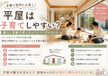 平屋は子育てしやすい／暮らし目線で考えるメリットデメリット