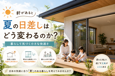 軒があると夏の日差しはどう変わるのか？暮らして気づく小さな快適さ