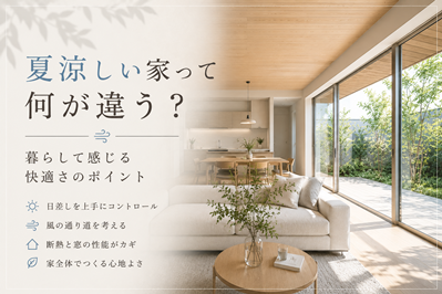 夏涼しい家って何が違う?