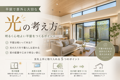平屋で意外と大切な「光」の考え方