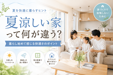夏涼しい家って何が違う?暮らし始めて感じる快適さのポイント