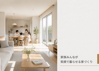 家族みんなが笑顔で暮らせる家づくり